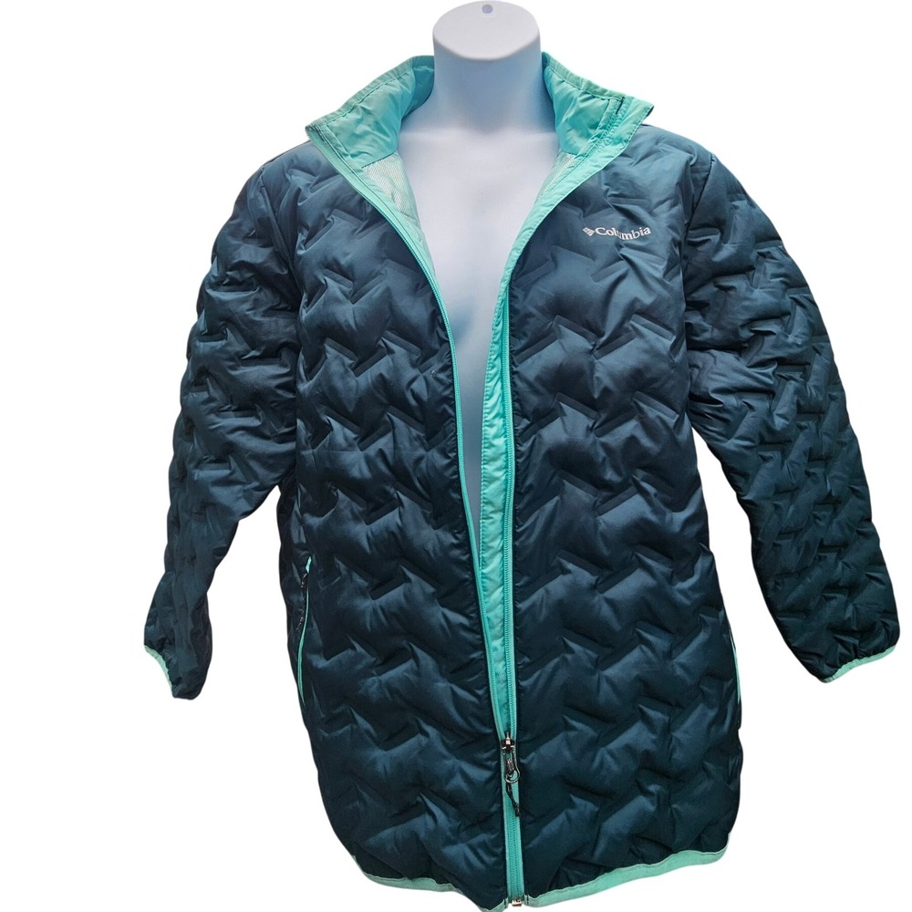 Columbia Delta Ridge 2X Teal 650 Down Omni-Heat Puffer Jacket Gorpcore